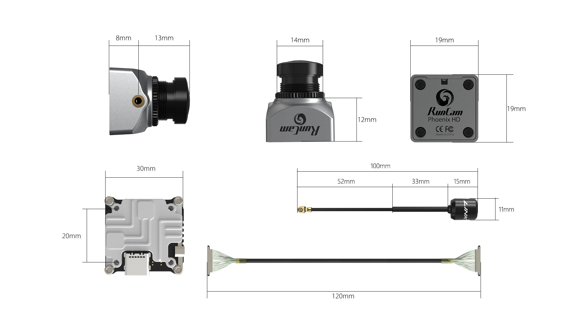 RunCam Link Phoenix HD Kit Vista FPV VTX 1280x720 60FPS Camera Produced From DJI Air Unit for DJI Goggles V2 VS Caddx CaddxFPV 13 9mm 9mm RunCam 12mm Phoenix HD Wejuny (€ FC Macein