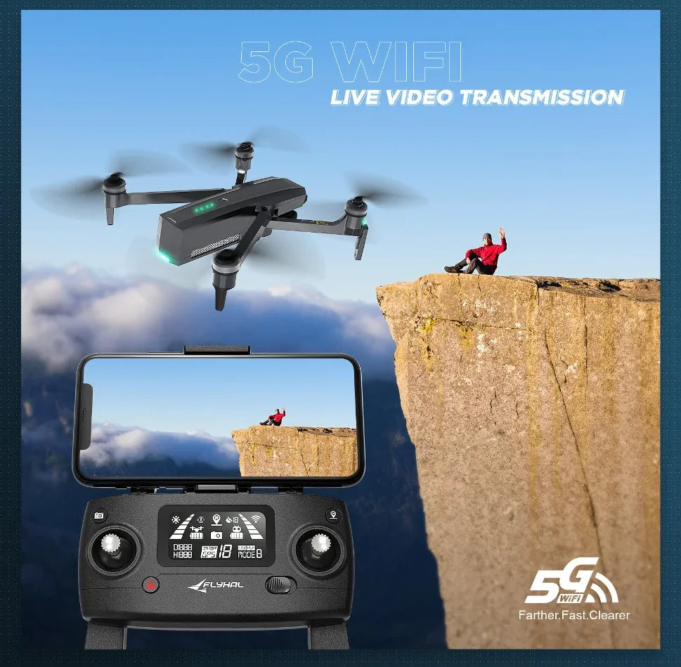 FLYHAL FX1 Drone, WIIFI LIVB VDEO TRANSMISSION 6IB A83B E