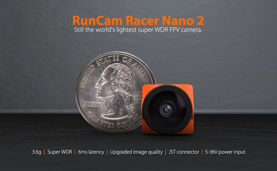 RunCam Racer Nano 2 Analog FPV Camera, RunCam Racer Nano 2 still the world's lightest super WDR FP