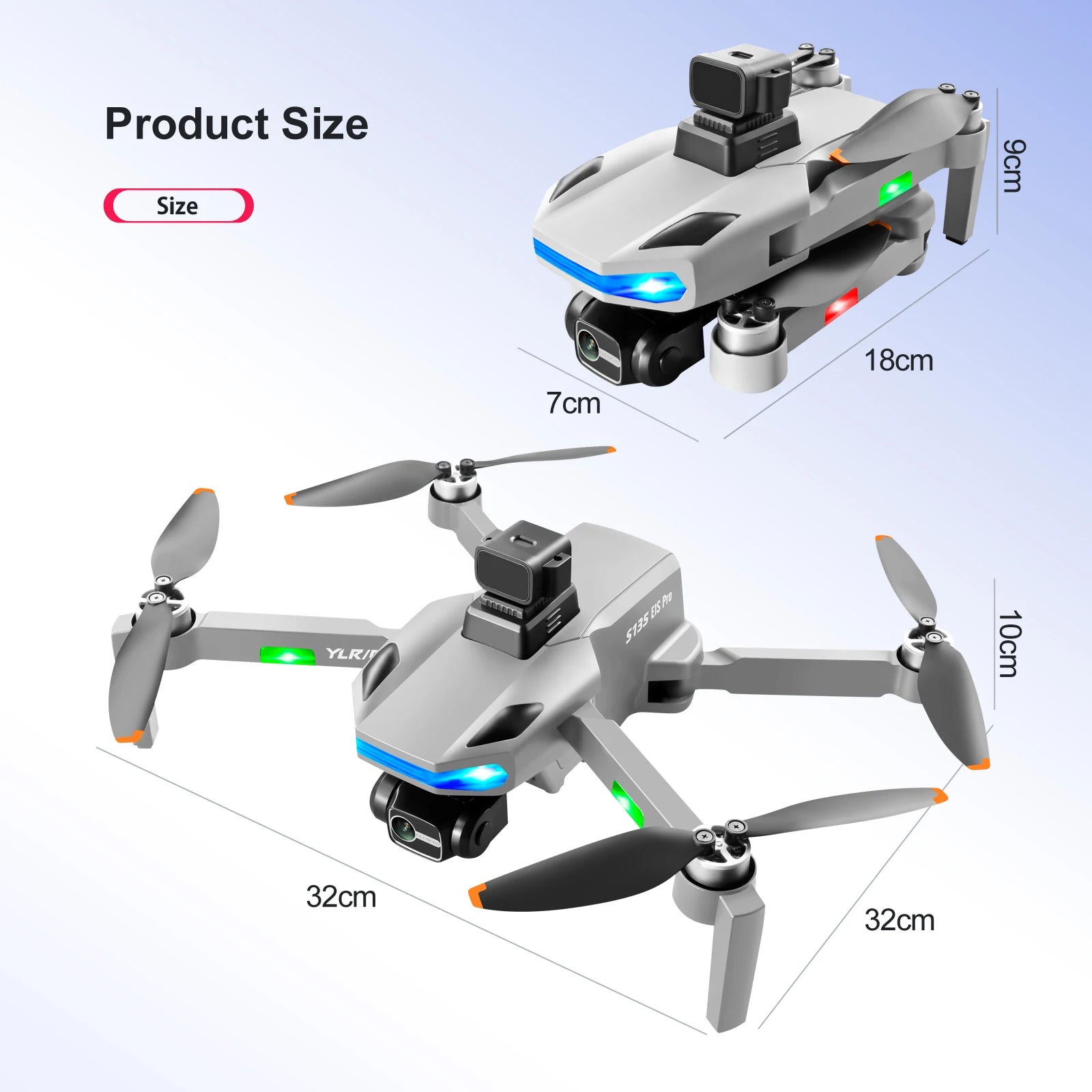 S135 Drone, drone can automatically follow you in precise circles or around points you set 