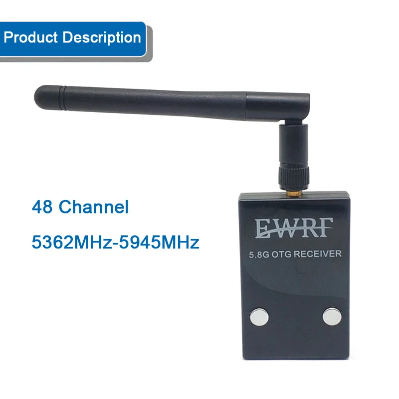 5.8Ghz 48CH 2W VTX, 48 Channel EWRF 5362MHz-5945MHz 5.8G OTG RECE