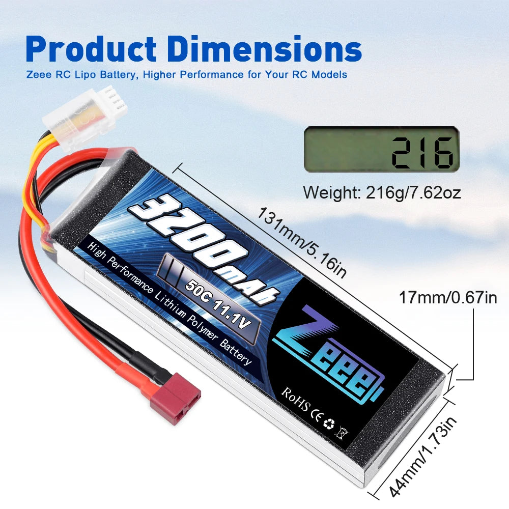 Zeee RC Lipo Battery, Higher Performance for Your RC Models 216