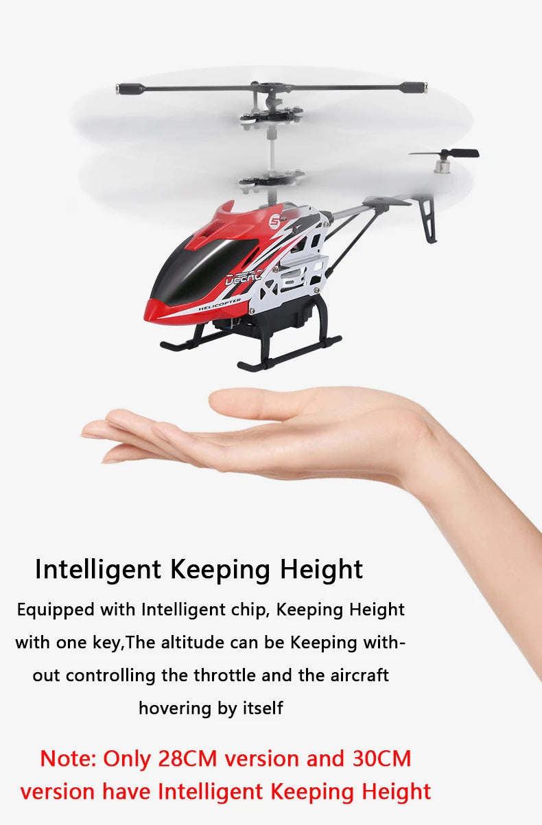 DEERC 8004B RC Helicopter, only 28CM version and 30CM version have Intelligent Keeping Height .