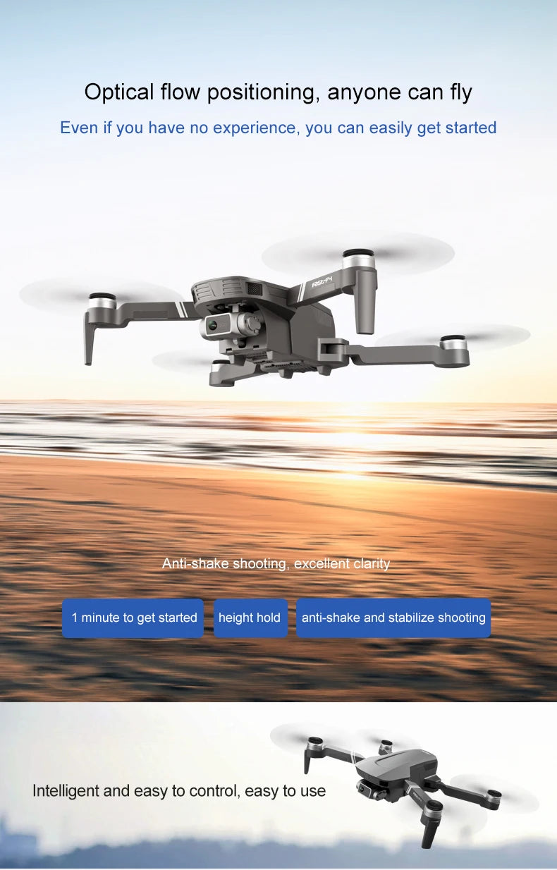 F4 Drone, Optical flow positioning, anyone can easily get started Anti-shake shooting, excellent clarity 
