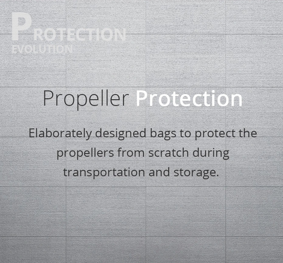 Po_ Rowm Propeller Protection Elaborately designed bags to protect the propeller