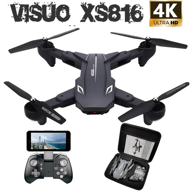 Visuo XS816 Drone, xs816 drone features optical flow positioning, 4k dual