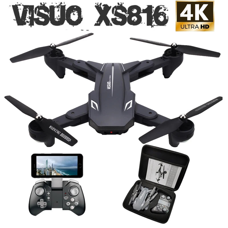 Visuo XS816 Drone - with 50 Times Zoom WiFi FPV 4K Dual Camera Optical Flow Quadcopter Foldable Selfie Drone 9 Visuo XS816 Drone, xs816 drone features optical flow positioning, 4k dual