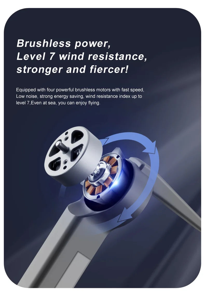 F9 drone obstacle avoidance brushless motor profesional GPS 6k camera drone 13 F9 drone, four powerful brushless motors with fast speed, low noise, strong