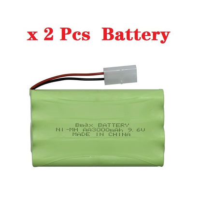 Teranty 9.6v 3000mah Rechargeable Battery - For Rc toys Cars Tanks Robots Gun NiMH Battery AA 9.6v 2400mah Batteries Pack For Rc Boat 5PCS