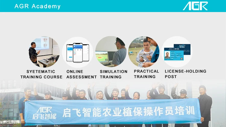 AGR A6 6L Agriculture Drone - AGR China Professional Compact Size 6L automatic flight Agriculture Spraying UAV Drone 18 AGR A6 6L Agriculture Drone, AGR Academy AGR SYETEMATIC ONLINE SIMULATION PRACTICAL