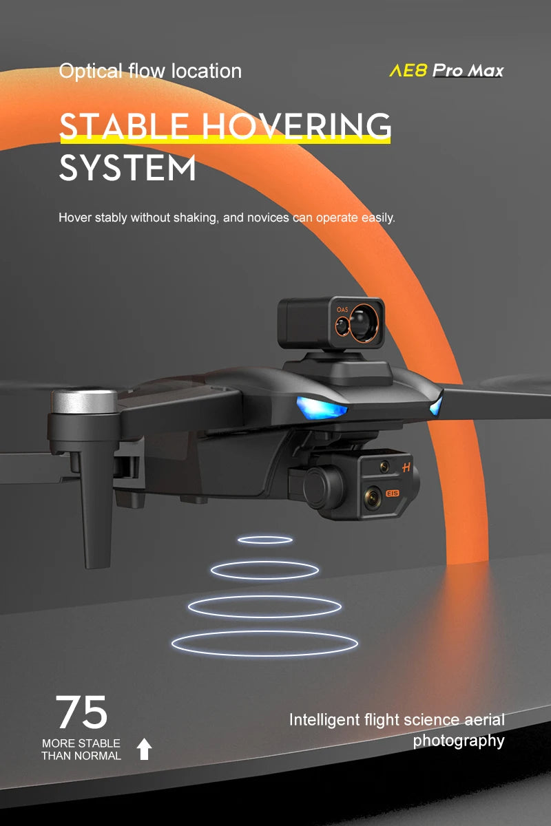 AE8 Pro Max Drone, Optical flow location AE8 Pro Max STABLE HOVERING SYSTEM H