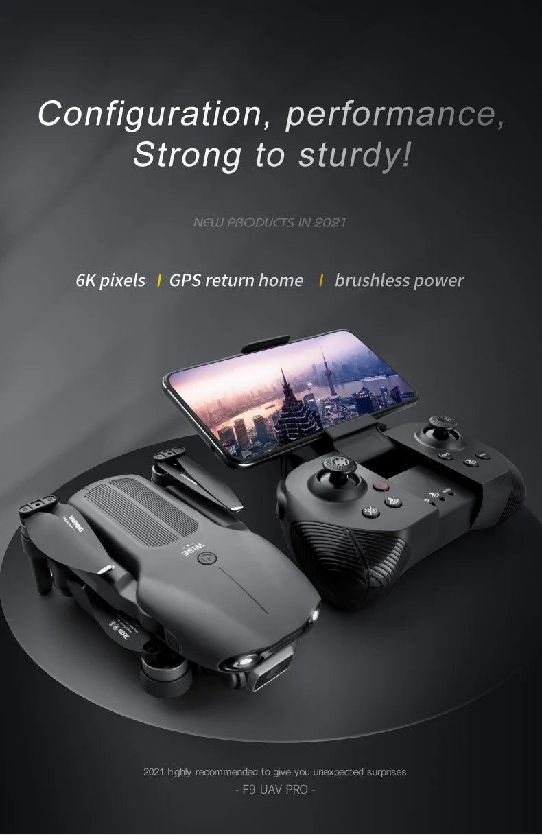 F9 drone obstacle avoidance brushless motor profesional GPS 6k camera drone 8 F9 drone, gps return home brushless power 2021 highly recommended to