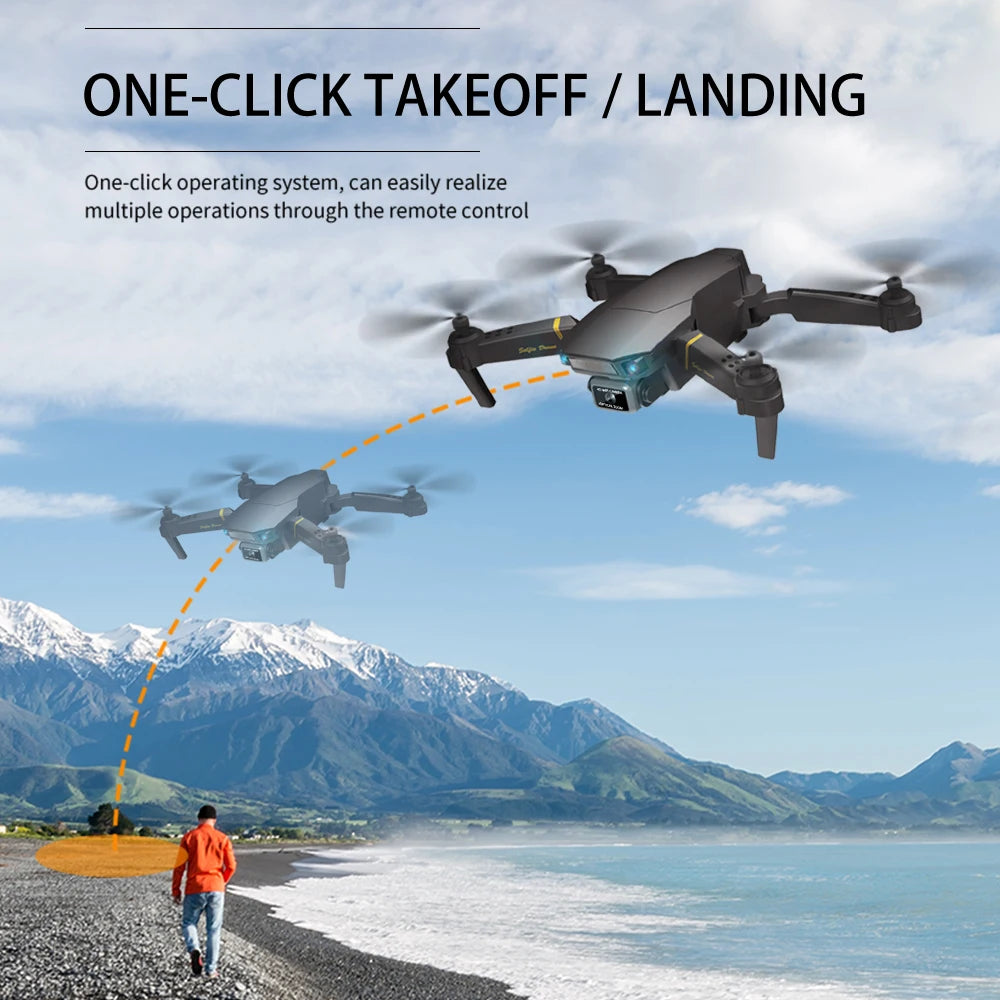 GD89 PRO Drone, one-click takeoff / landing can easily realize multiple operations through