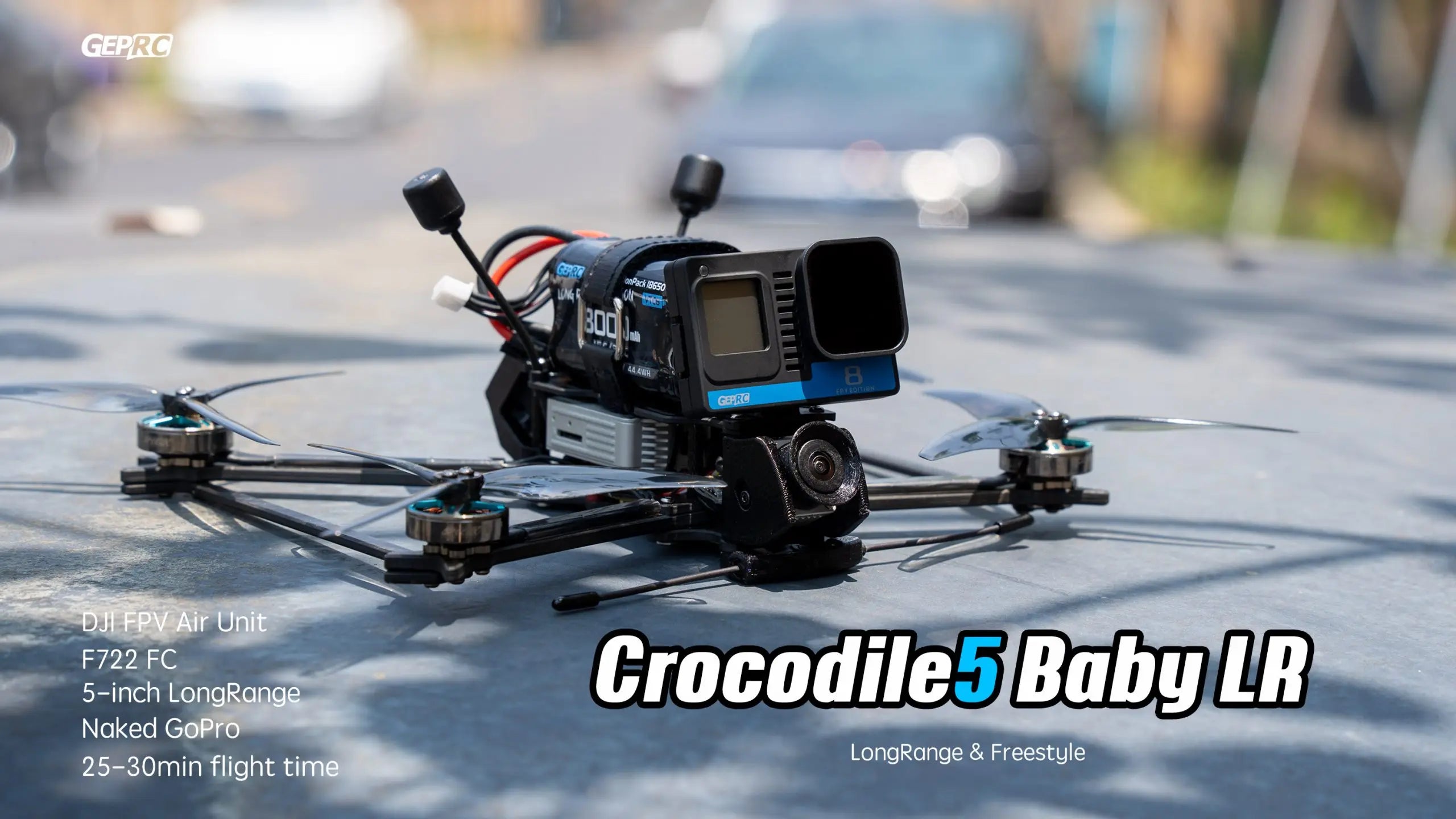 GEPRC Crocodile5 Baby FPV Drone, GARC DJI FPV Air Unit 5-inch CongRange Crocodile