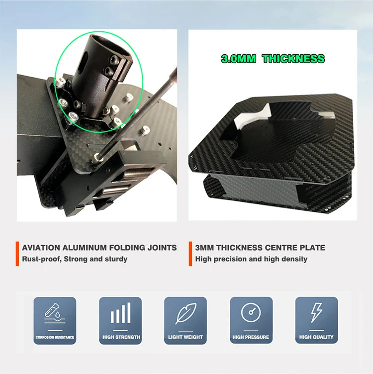 TYI 3W TYI6-30C 30L Agriculture Spray Drone - 17l 30l drone sprayer for Agriculture plant,Brushless motor agriculture drones Power redundancy +30% factory price spray drone 13 TYI 3W TYI6-30C 30L Agriculture Spray Drone, BOMM THICKINESS AVIATION ALUMINUM FOLDING JO