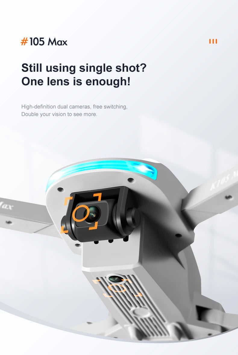 JINHENG K105 Max Drone, high-definition dual cameras, free switching; double your vision
