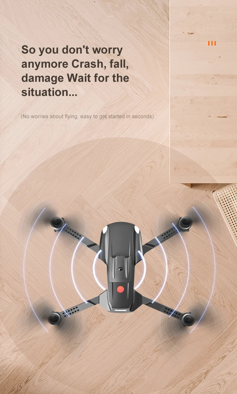 JINHENG K105 Max Drone - 4K HD Dual Camera With Obstacle Avoidance WiFi Fpv Foldable Quadcopter Toys For Children Hobbie 31 JINHENG K105 Max Drone, no worries about flying, easy t0 get started in seconds