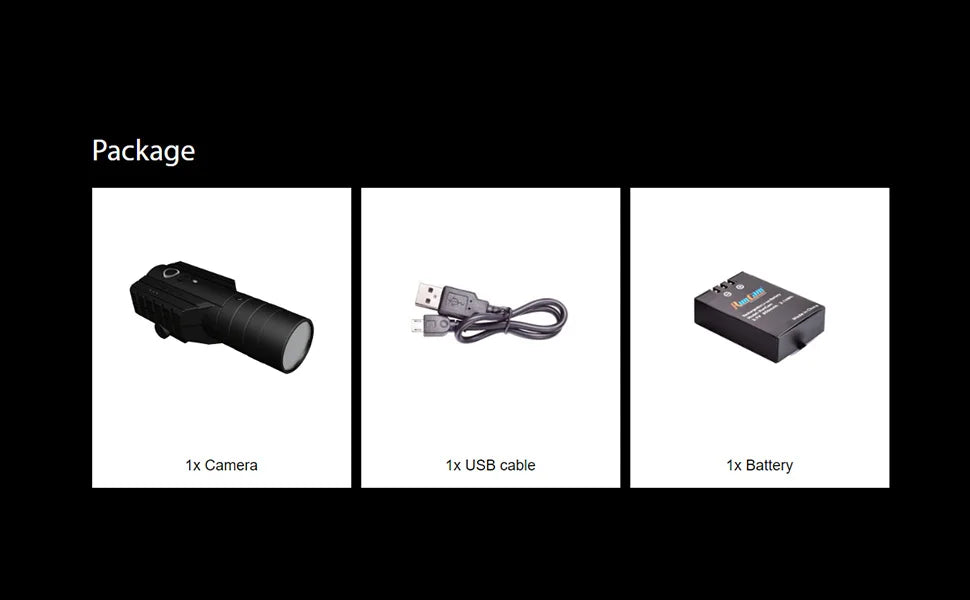 RunCam Scope Cam Lite 1080P HD Built-in WiFi APP Scopecam 2 Military Airsoft Tactical Paintbal Hunting Action Zoom Camera 15 Package Ix Camera USB cable 1x