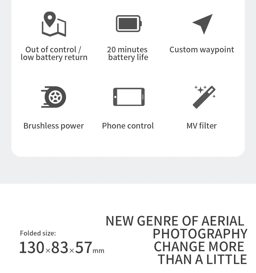 ZLRC SG108 Drone, Out of control 20 minutes Custom waypoint low battery return battery life Brushless power Phone control 