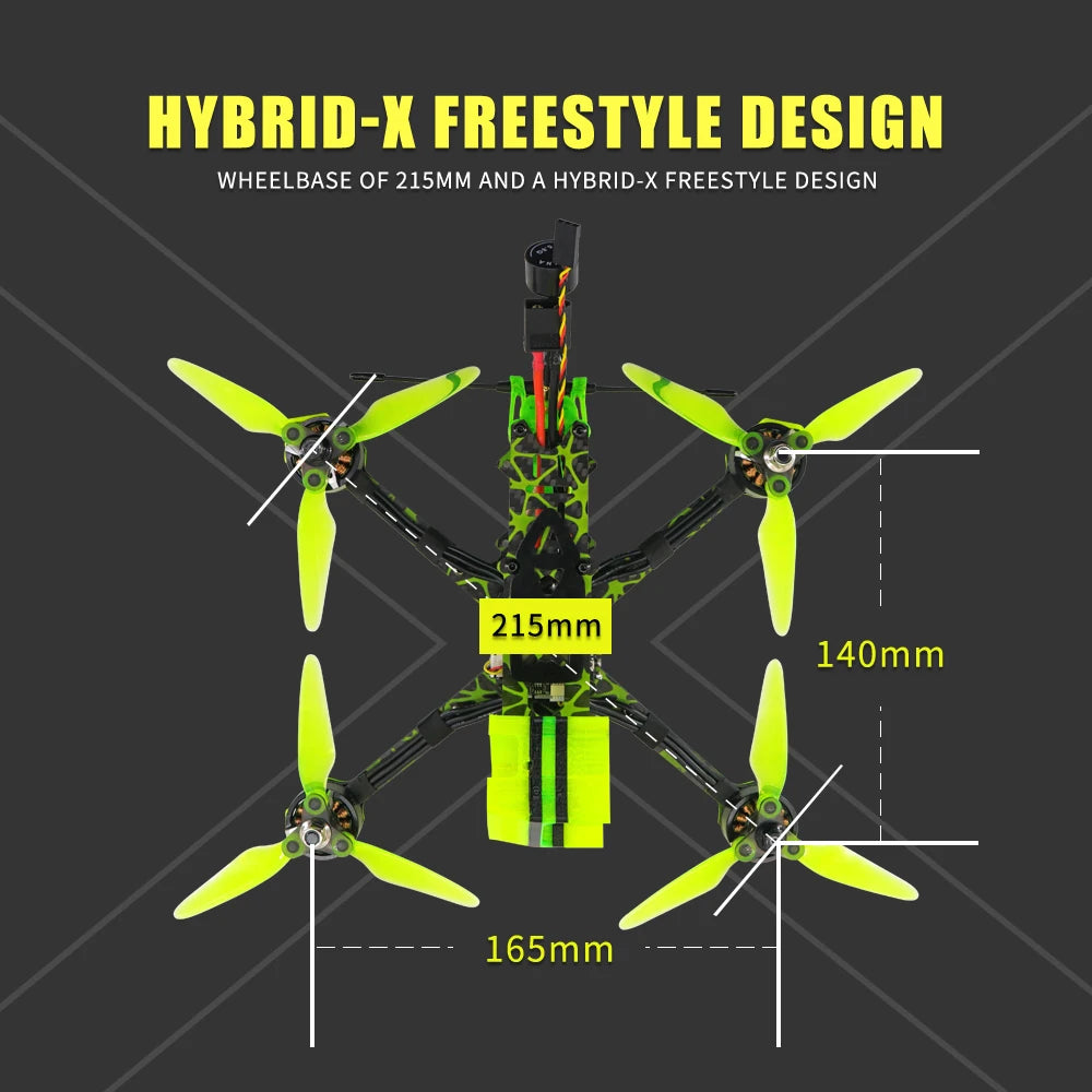 TCMMRC Metsaema215 - FPV, TCMMRC Metsaema215 , HYBRID-X FREESTYLE DESIGN WHEELBASE OF 215
