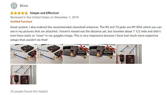 AKK TS832 VTX +RC832 VRX - 5.8G FPV 2000M Range Audio Video Transmitter and Receiver for FPV Drone 17 AKK TS832 VTX, the jacks are RP-SMA which you car pictures that are attached: have