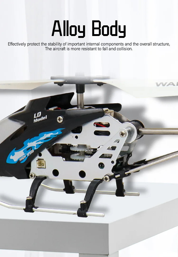 LD-Model Rc Helicopter, Alloy Body Effectively protect the stability of important internal components and the overall structure .