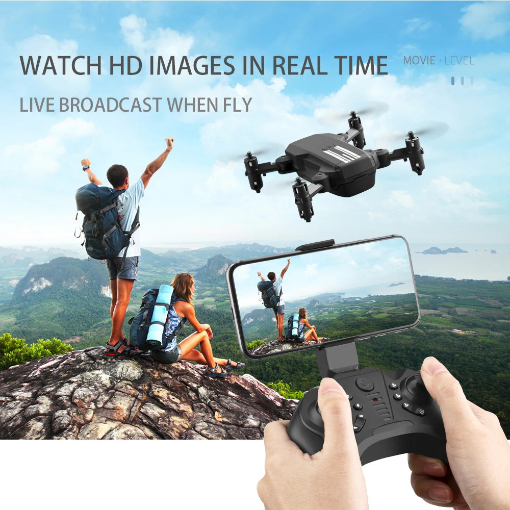 XKJ Mini Drone 4K 1080P 480P Camera RC Foldable Quadcopter WiFi Fpv Air Pressure Altitude Hold Black And Gray Dron Toy For Kids 41 XKJ Mini Drone, movie level watch hd images in real time live broadcast when