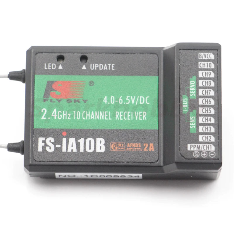 Flysky FS-iA10B 10CH 2,4 GHz receptor para transmisor RC FS-i4 FS-i6 F ...