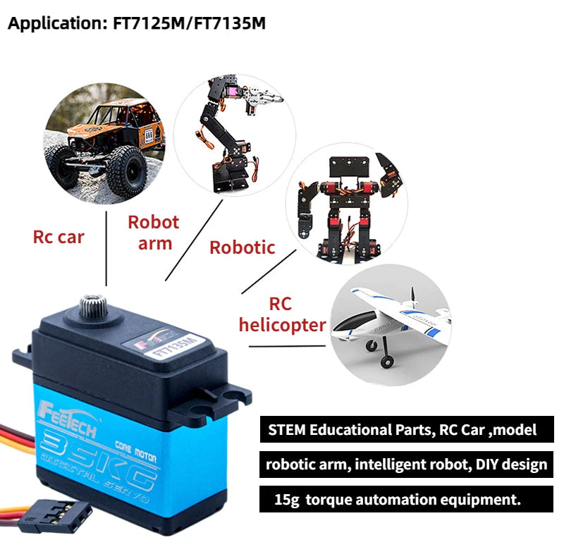 Feetech FT7135M, FT712SM/FT713SM Robot Rc car arm Robotic RC