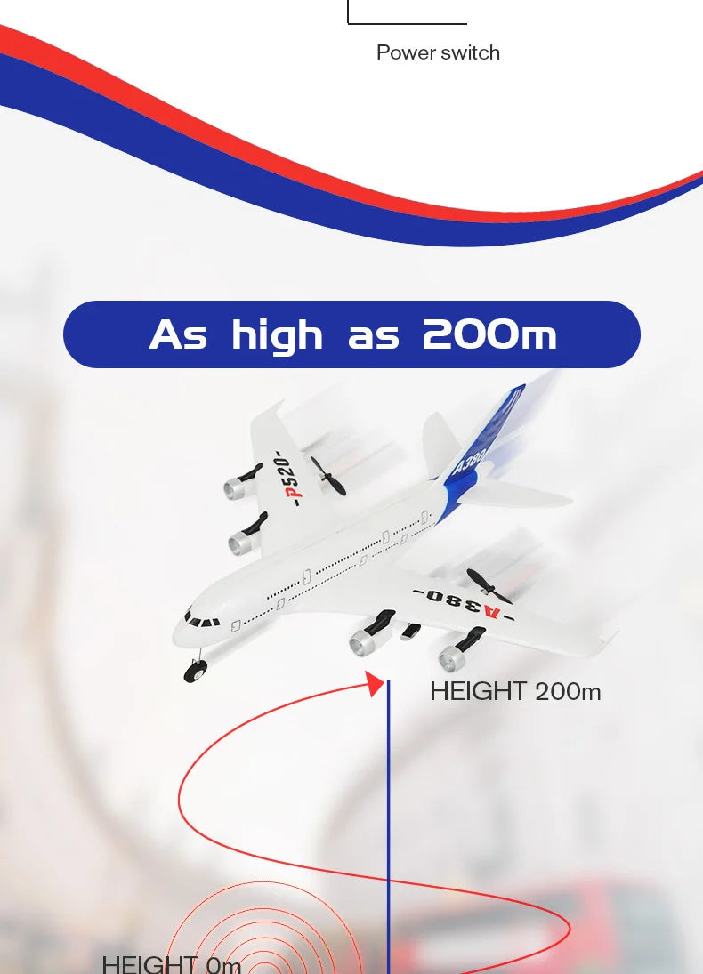 Airbus A380 P520 RC Airplane, Airplane toys Brand: Park10toys Material: EPP+ABS Wing