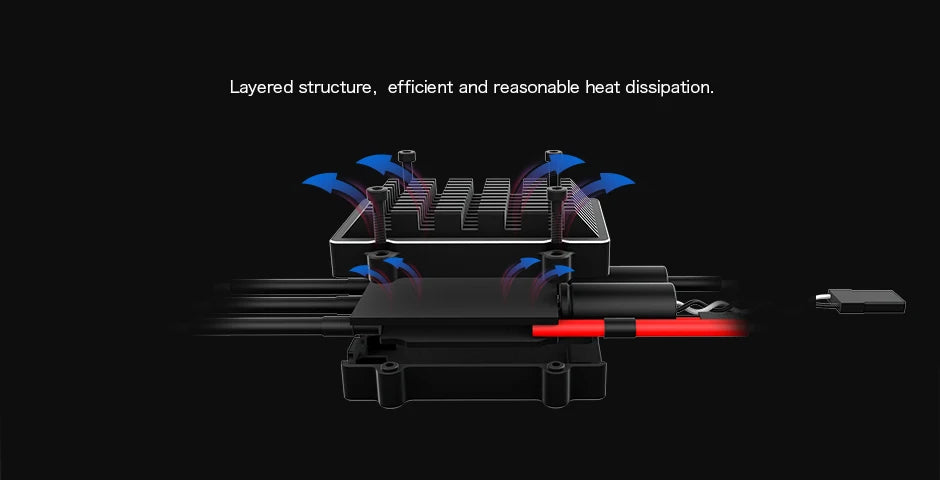 T-motor FLAME 60A 12S HV ESC, Layered structure, efficient and reasonable heat dissipation