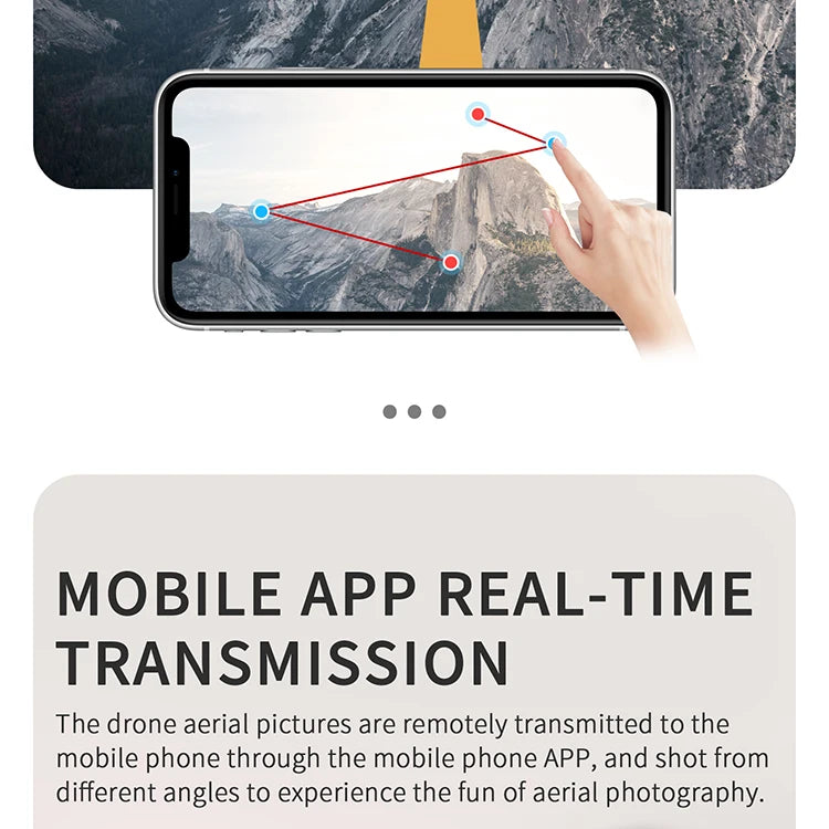 G108 Pro MAx Drone, MOBILE APP REAL-TIME TRANSMISSION The drone aerial pictures are remotely