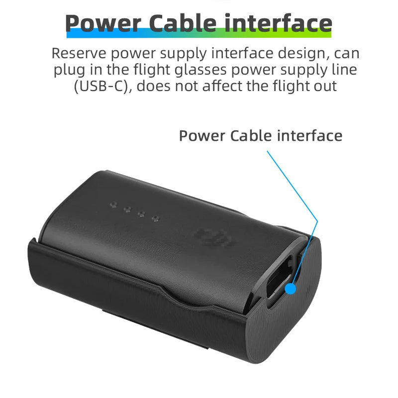 Power Cable interface design, can plug in the flight glasses power supply line (USB-C