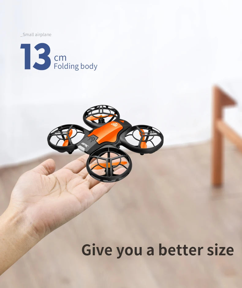 V8 Drone - 4K 1080P HD Camera WiFi Fpv Air Pressure Height Maintain Foldable Quadcopter RC Dron Toy Gift 30 V8 Drone, LED lights make flying more spectacular, especially in the dark .