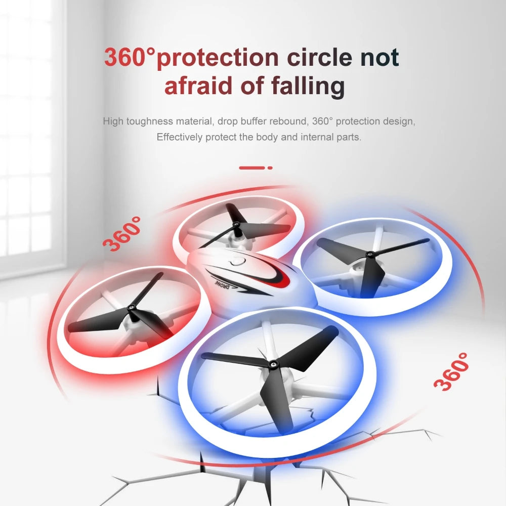 S123 Mini Drone - Remote control Quadcopter Aircraft Radio control UFO Hand Control Altitude Hold Helicopter toys for Kids boy 18 S123 Mini Drone, 3608protection circle not afraid of falling high toughness material
