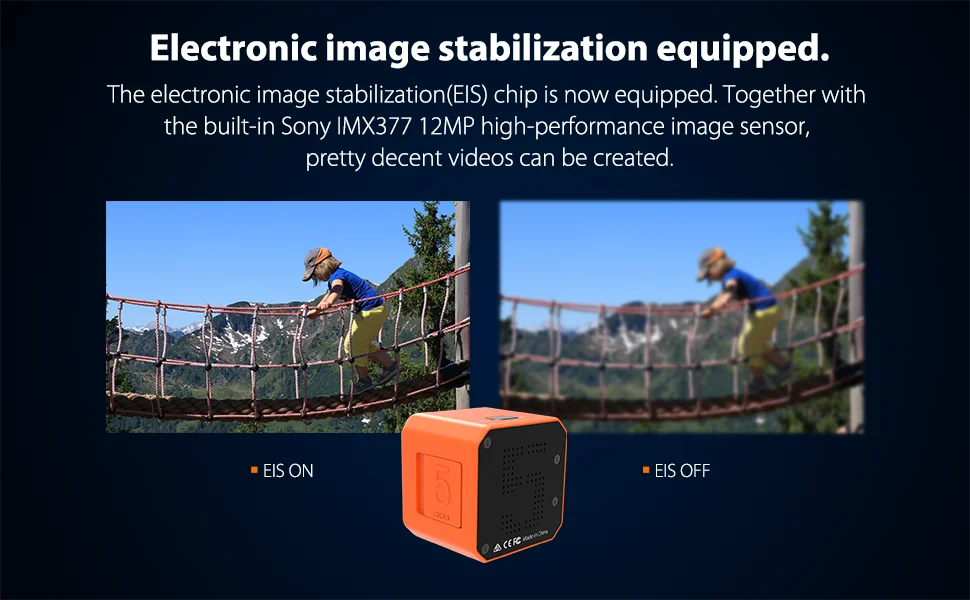 RunCam 5 Action Camera, Sony IMX377 12MP high-performance image sensor . pretty decent videos can