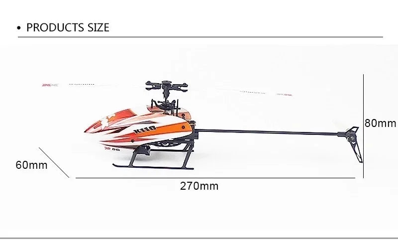WLtoys XK K110 RC Helicopter, PRODUCTS SIZE 8Omm 60mm 270