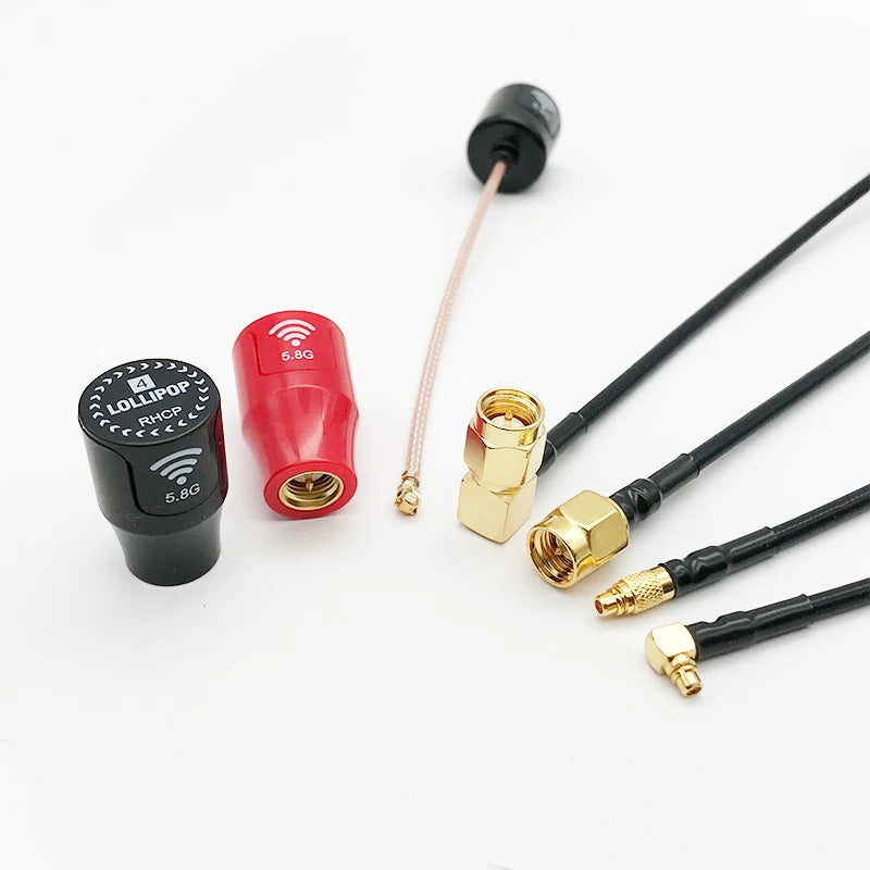 Lollipop 4 Smaller and lighter 5.8G 2.5dBi Gain RHCP Antenna SMA RP-SMA MMCX UFL Connector For RC FPV Racing Drone Model 10 Lollipop 4 5.8G 2.5dBi Gain RHCP Antenna