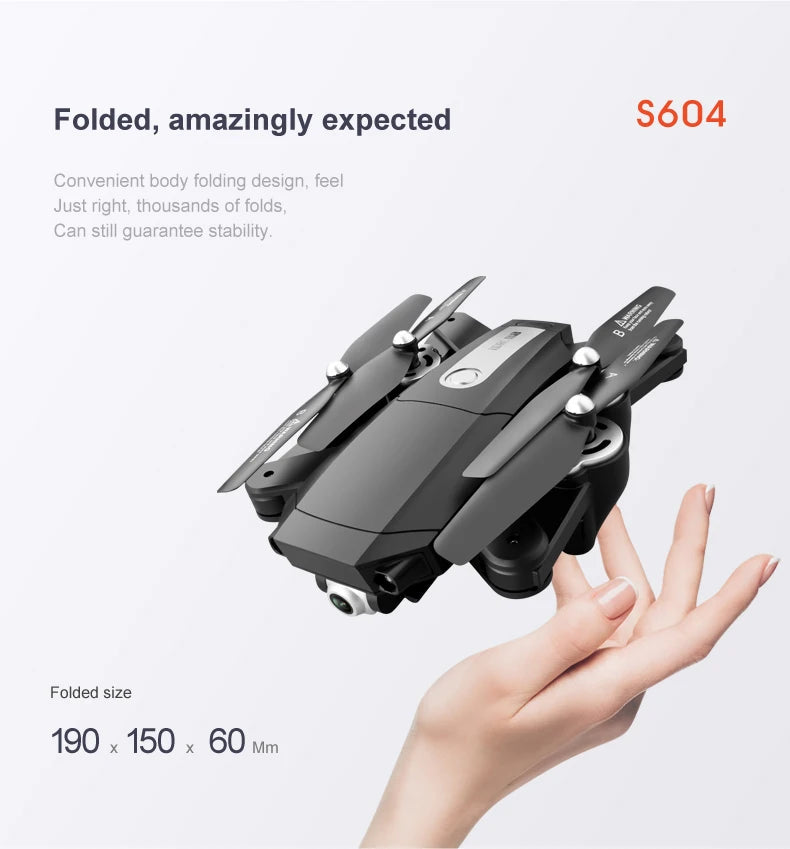 S604 PRO Drone, folded, amazingly expected s604 convenient body folding design,