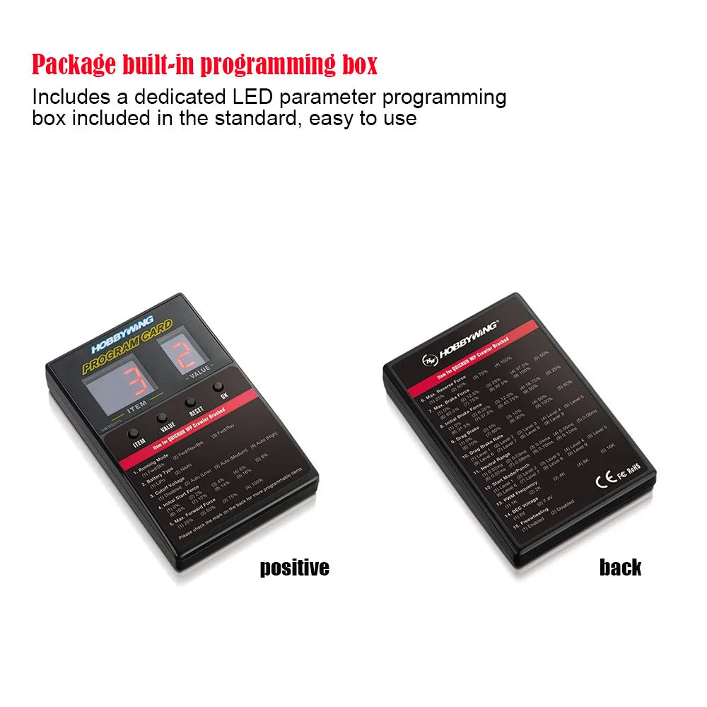 Package built-in programming box included in the standard, easy to use package . Proc