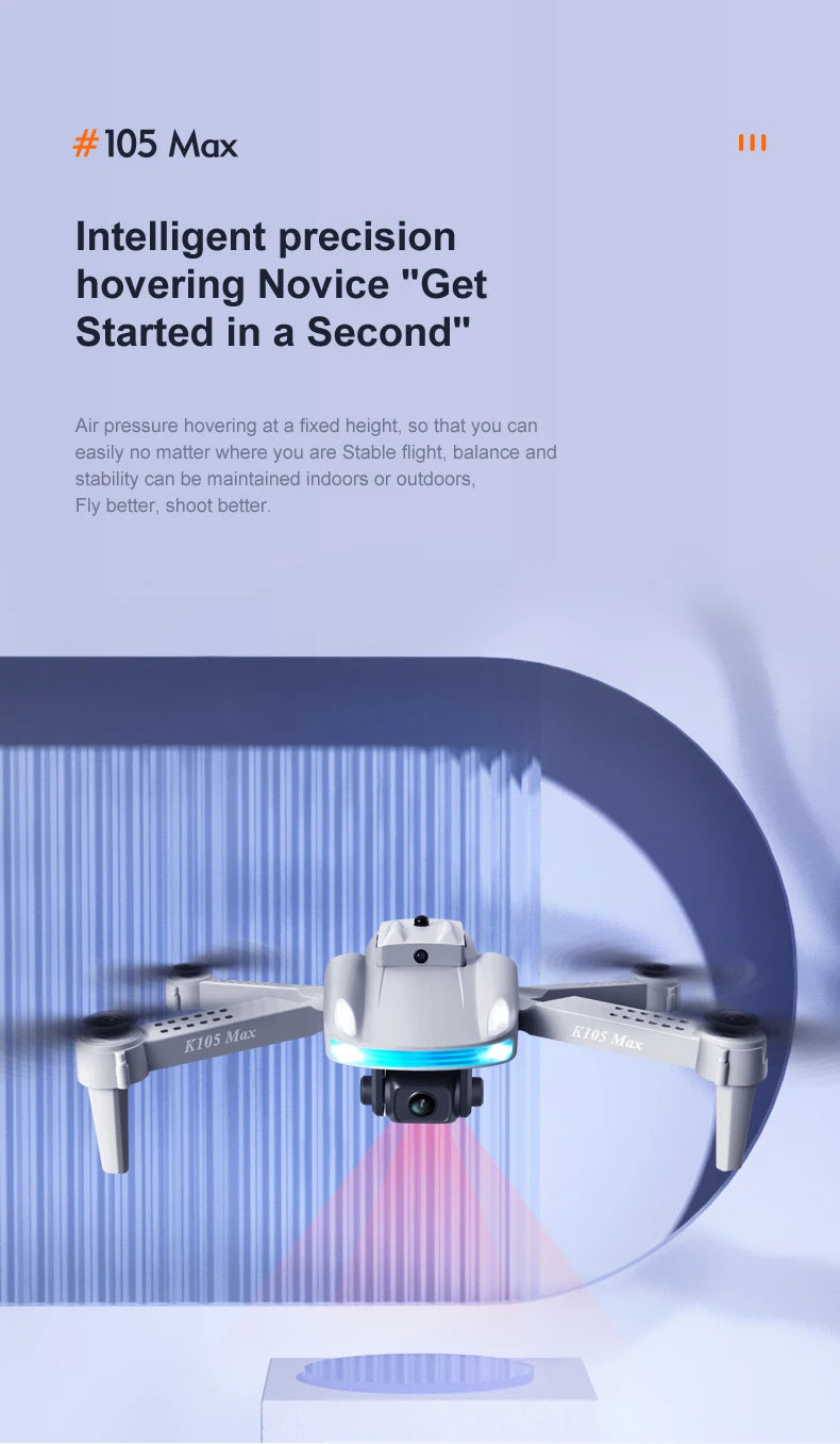 JINHENG K105 Max Drone - 4K HD Dual Camera With Obstacle Avoidance WiFi Fpv Foldable Quadcopter Toys For Children Hobbie 32 JINHENG K105 Max Drone, max ks k105 intelligent precision hovering novice "get