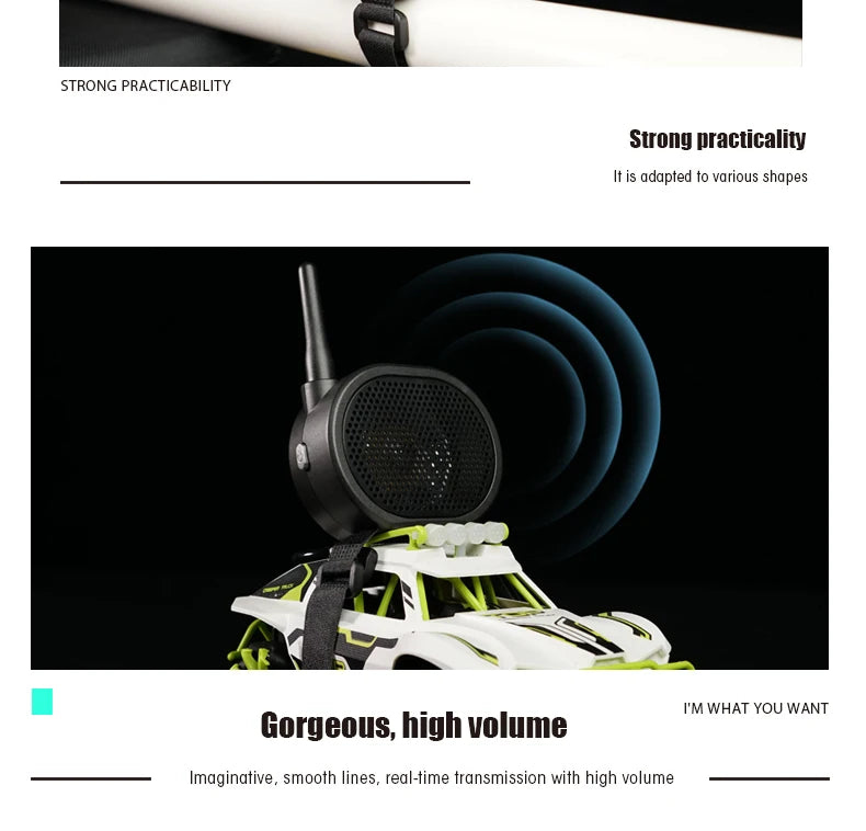 Drone Speaker Megaphone, STRONG PRACTICABILITY Adaptable to various shapes . smooth lines real-