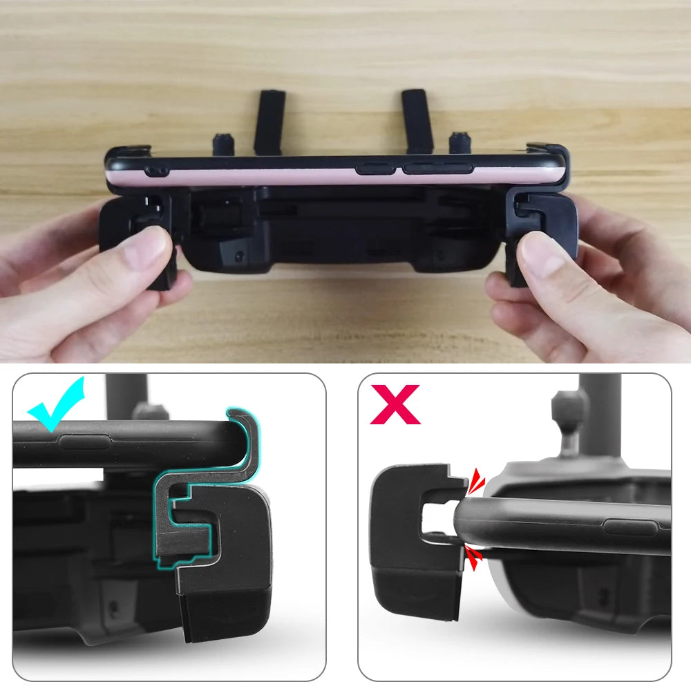 the mobile phone holder supports mobile phones with a total thickness of less than 10mm