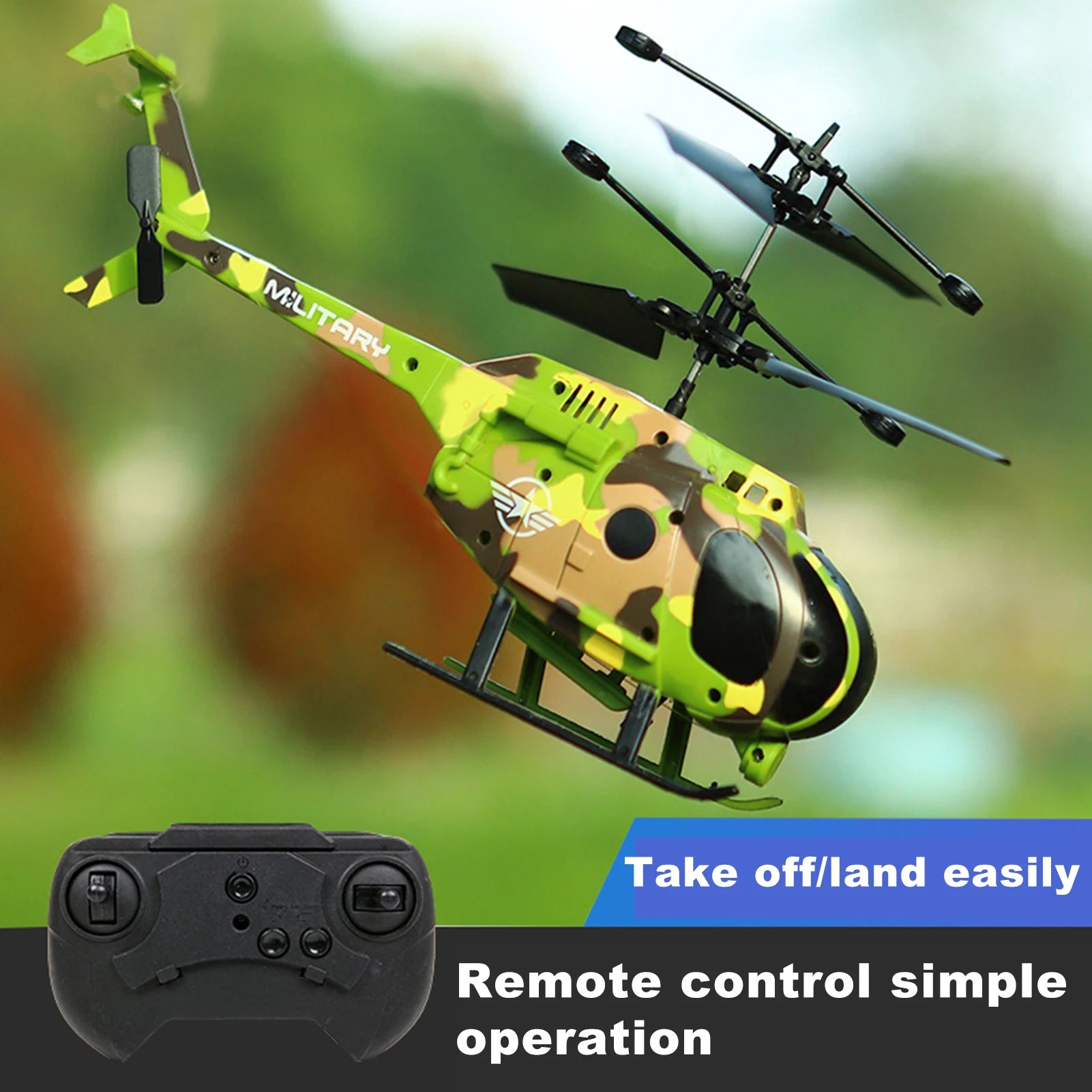 C135 RC Helicopter, Take offlland easily Remote control simple operation MIITARY '