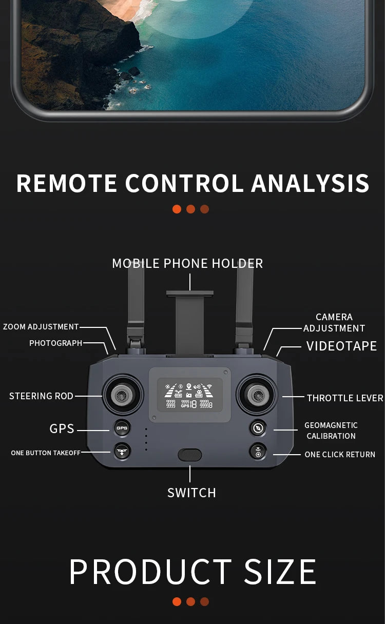 4DRC TG3 PRO Drone, REMOTE CONTROL ANALYSIS MOBILE