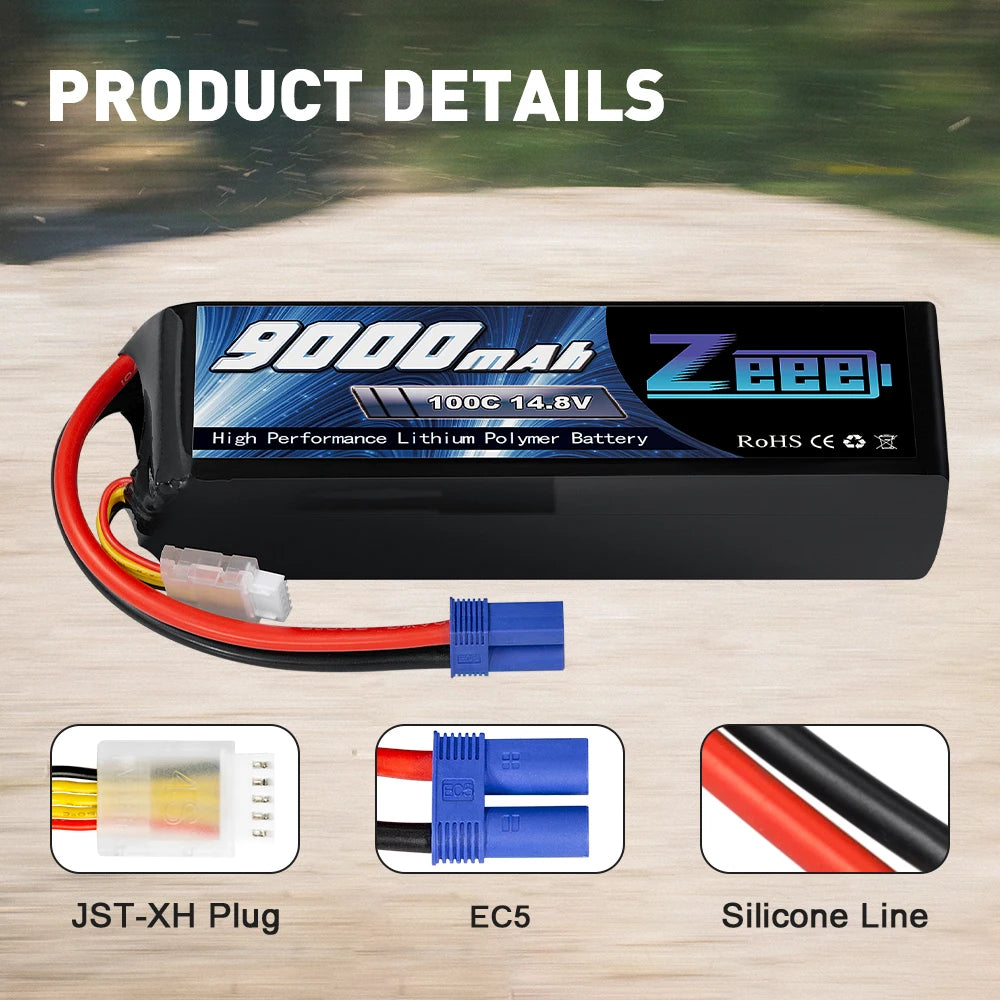 1/2units Zeee 14.8V Lipo Battery, DOODzAD 7_@EB 700€ 14-8V High Performance Lithium Po