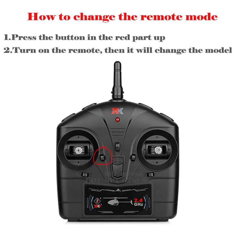 WLtoys K127 Helicopter, the remote adopts an independent locator rocker seat, which makes the hand feel better and