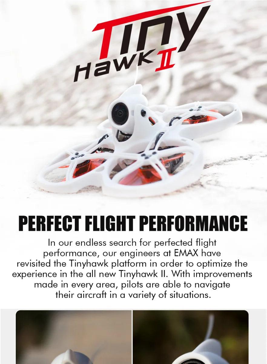 EMAX Tinyhawk II - Indoor FPV, engineers at EMAX have revisited the Tinyhawk platform in order to optimize the