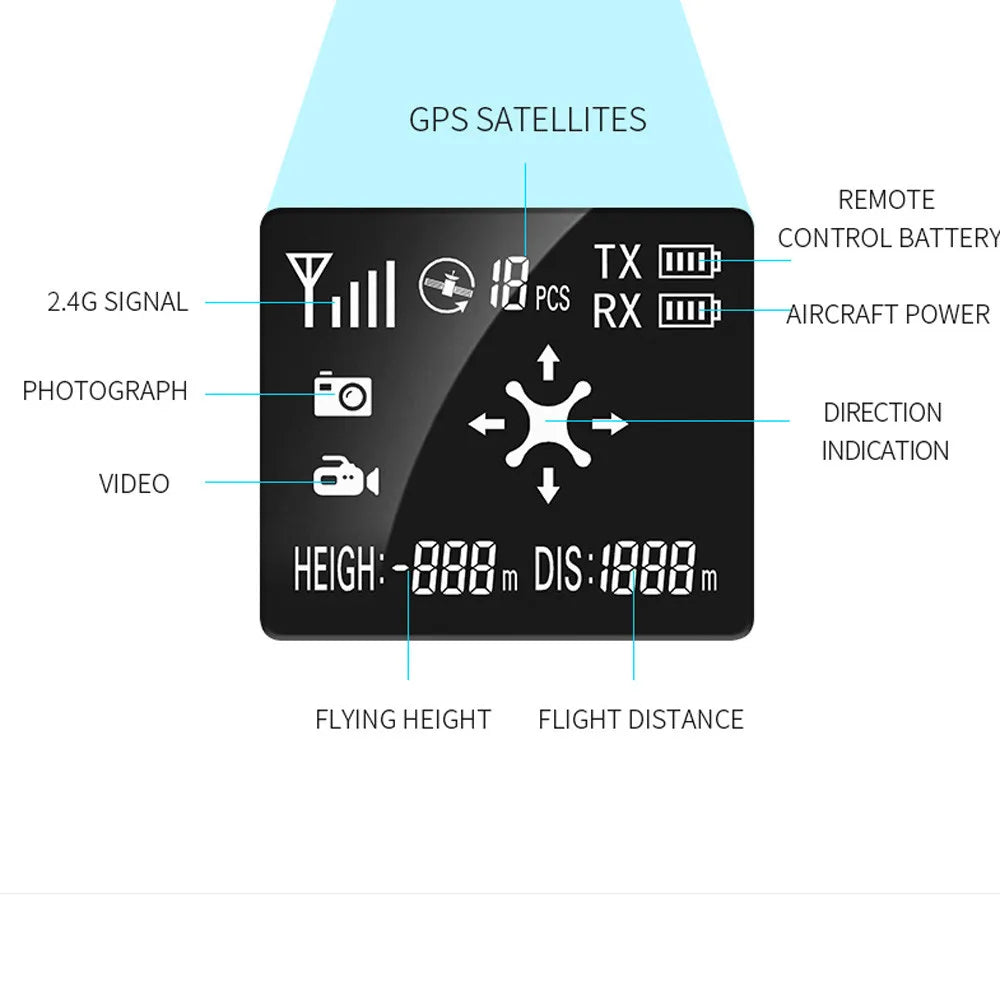 Visuo XS818 GPS Drone, GPS SATELLITES REMOTE CONTROL BATTERY TX 2