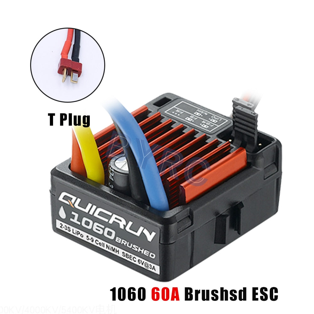 HobbyWing QuicRun 1060 60A Brushed Electronic Speed Controller ESC For 1:10 RC Car Waterproof